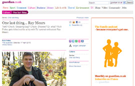 Interview with Ray Mears from The Guardian