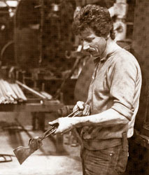 Axe forging at Gransfors Bruks