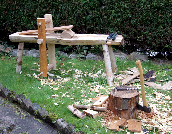 Andy and Susan's shave horse