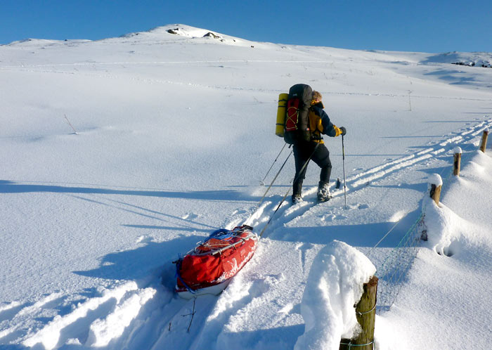 Cross-country skiing on the Yorkshire Moors