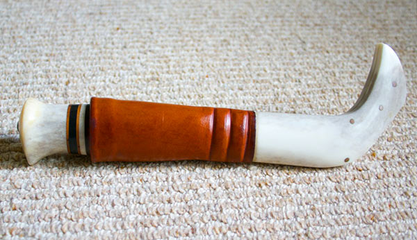 Nick's knife, complete with hand-made sheath