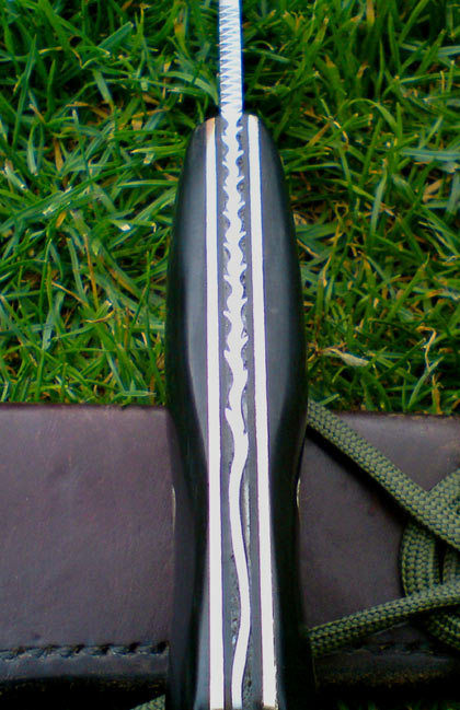 A close-up of Nick's file work