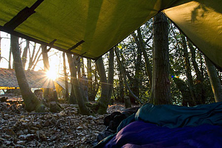 The morning view on the Introduction to Bushcraft course