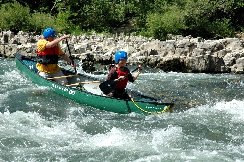 Clients enjoying the Ardeche river