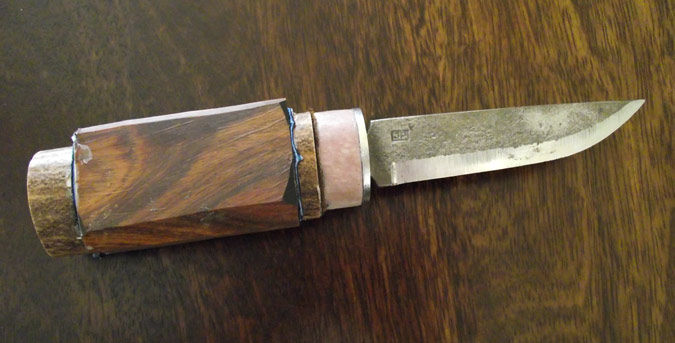 Joshua's knife, ready to be shaped