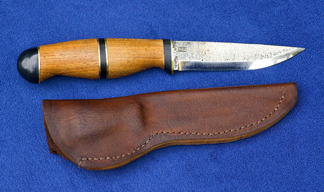 Hans' Julius Pettersson Knife complete with leather belt sheath