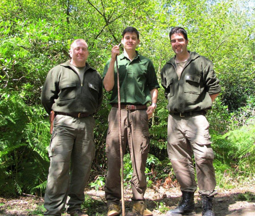 Keith Whitehead, Dan Hume and James Bath of the Woodlore Team