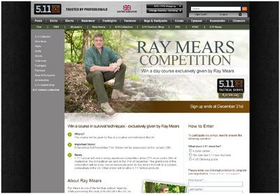 Ray Mears Competition with 5.11 Tactical