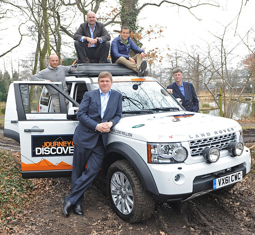 Ray Mears with the one millionth Land Rover Discovery