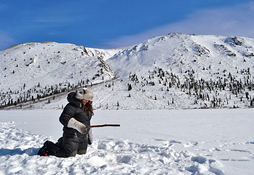 Fishing on Coal Lake in Canada