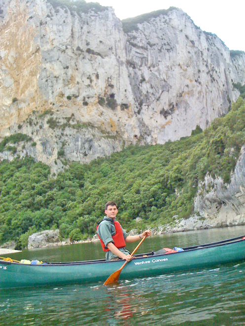 Dan Hume Canoeing in the Ardeche