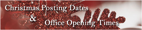 Christmas Posting Dates & Office Opening Hours