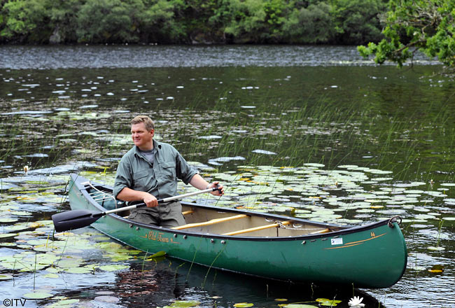 Ray Mears on the set of Wild Britain - Series 3