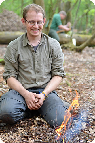 Fire Lighting on the Rekindling the Fundamentals course