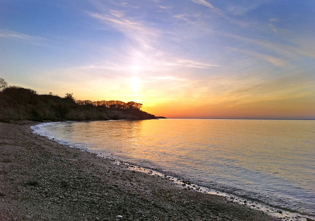 Wayne's early morning view of the Isle of Wight coastline