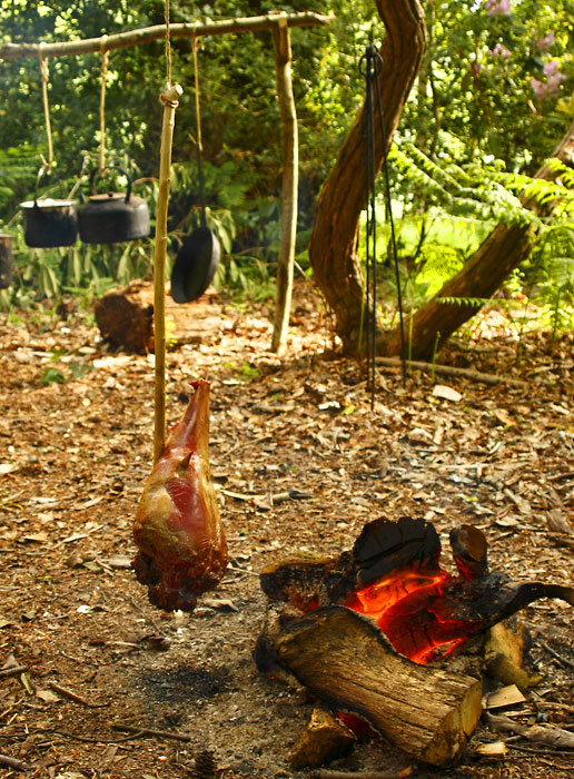 Supper time on the Traditional Living Skills course