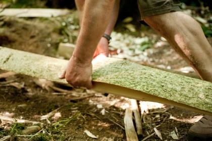 Birch Bark Canoe Building with Ray Mears and Pinock Smith - Day 2