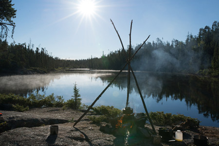A misty morning in the Caribou Provincial Park