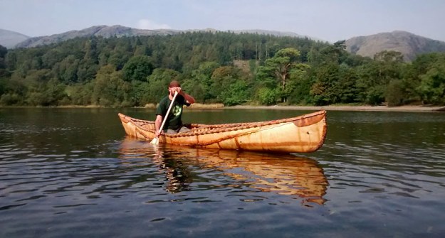 Tim Farrington's birch bark canoe