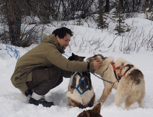Crudely put together “Sami shoe bands” from old bed linen